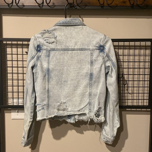 COPY - Kancan Cropped Acid Wash Jean Jacket - Picture 3 of 3